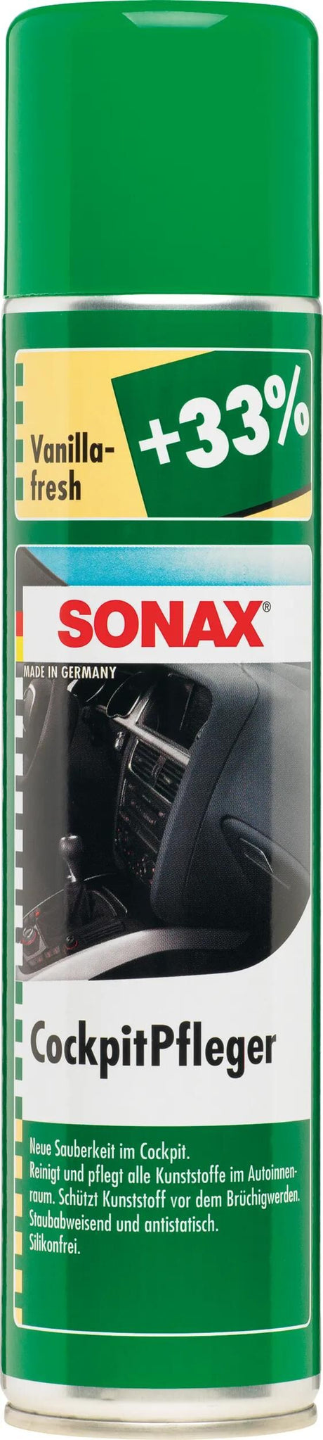 Sonax produit d'entretien plastique soin du cockpit soin du cockpit 400 ml vanille fraîche