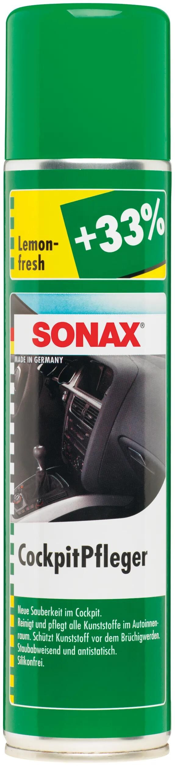 Sonax produit d'entretien plastique soin du cockpit soin du cockpit 400 ml citron frais