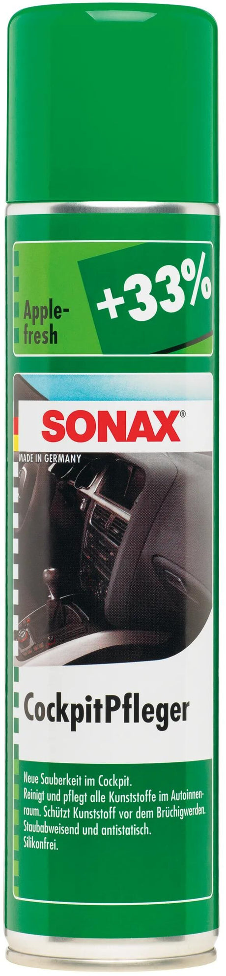Sonax produit d'entretien plastique soin du cockpit soin du cockpit 400 ml pomme fraîche