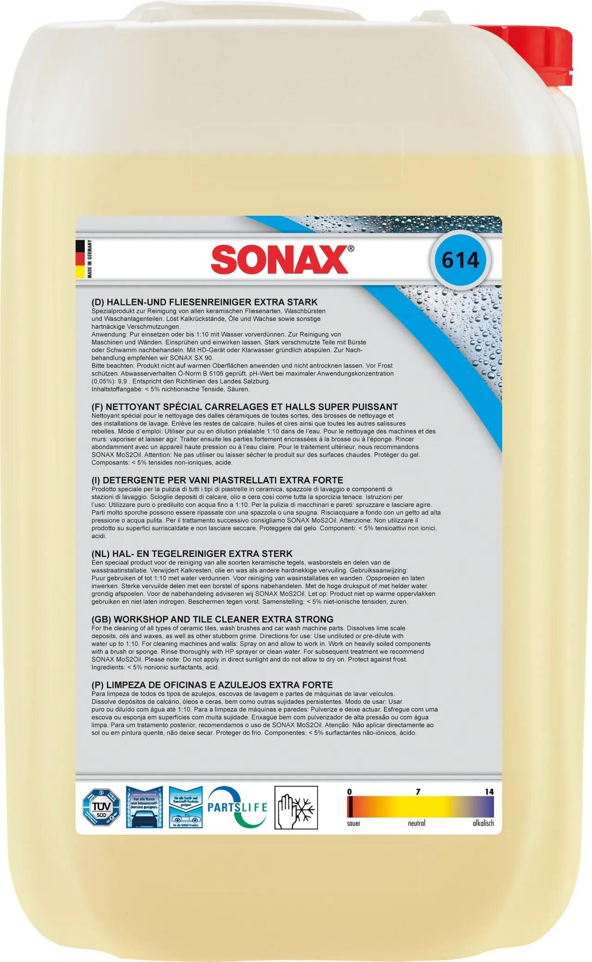 Sonax halls et carrelage nettoyant extra stark hall et carrelage r. 25 litres