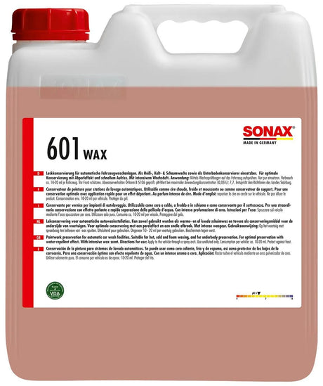 Sonax additif de nettoyage brillantwachs mit wachsduft brillant cire 10 l bidon cire parfum