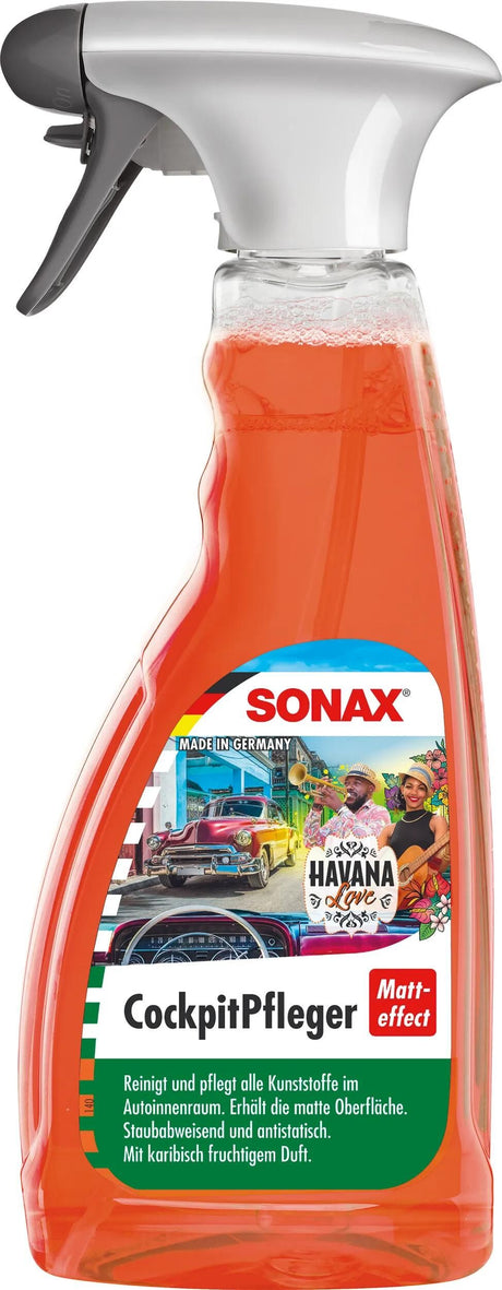 Sonax produit d'entretien plastique soin du cockpit effet mat soin du cockpit 500 ml havana love