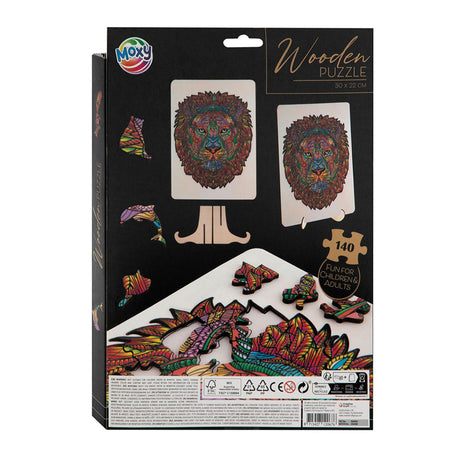 Moxy puzzle en bois lion 140 pièces 30x22cm
