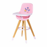 Baby geborenes Baby geborener skandinavischer Esstuhl Holz rosa