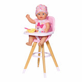 Baby geborenes Baby geborener skandinavischer Esstuhl Holz rosa