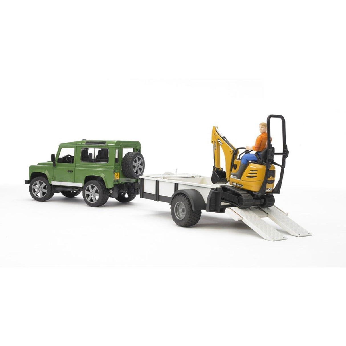 Bruder Auto Landrover Defender avec Micrograph Machine
