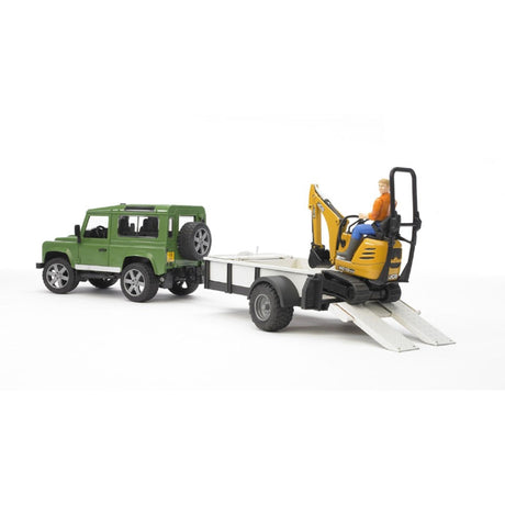 Bruder Auto Landrover Defender avec Micrograph Machine
