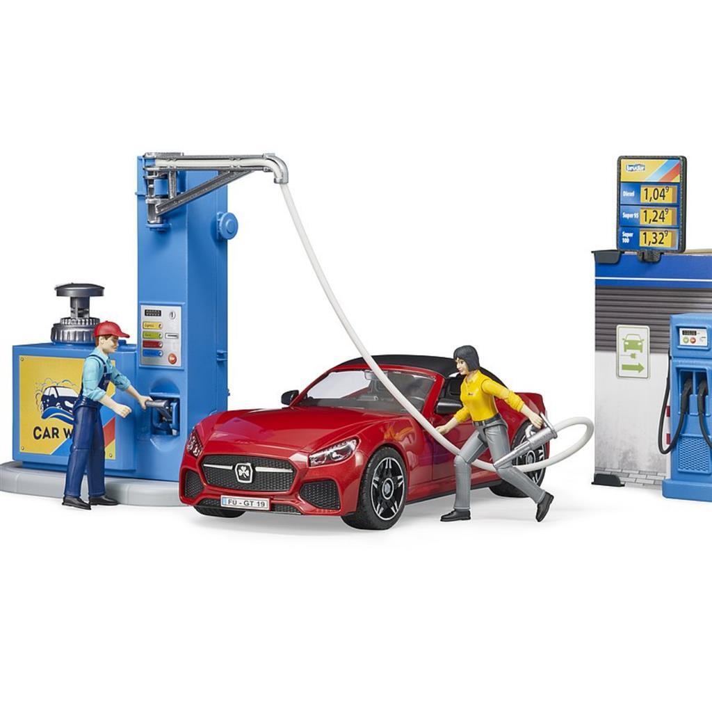 Bruder Bworld Tankstation en Carwash