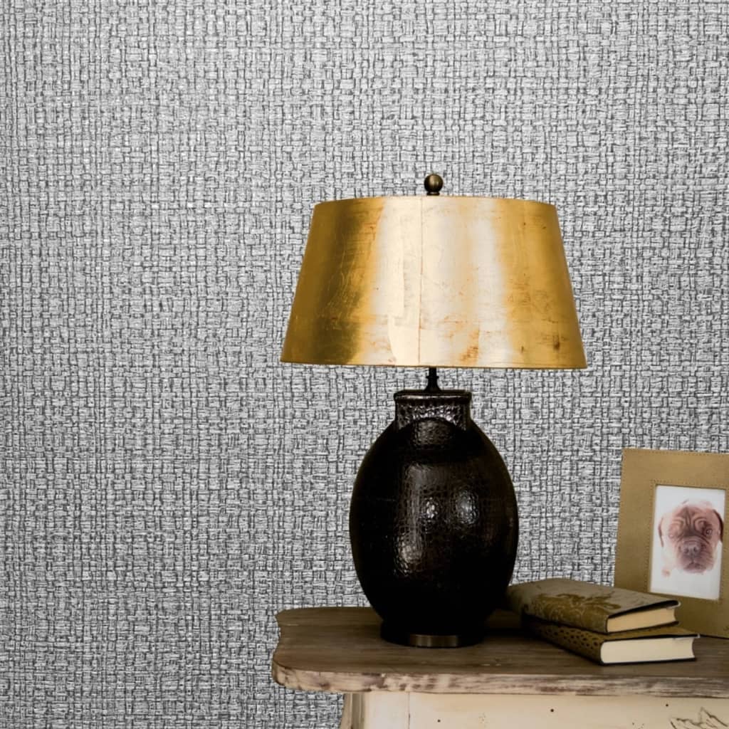 Papier peint mural nord vintage de luxe de luxe tissu gris