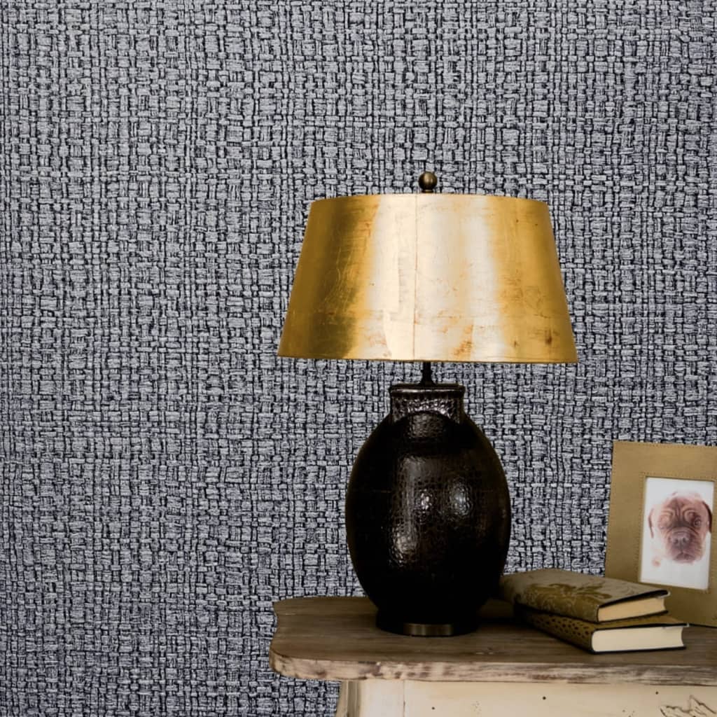 Papier peint mural nord vintage de luxe de luxe tissu gris foncé