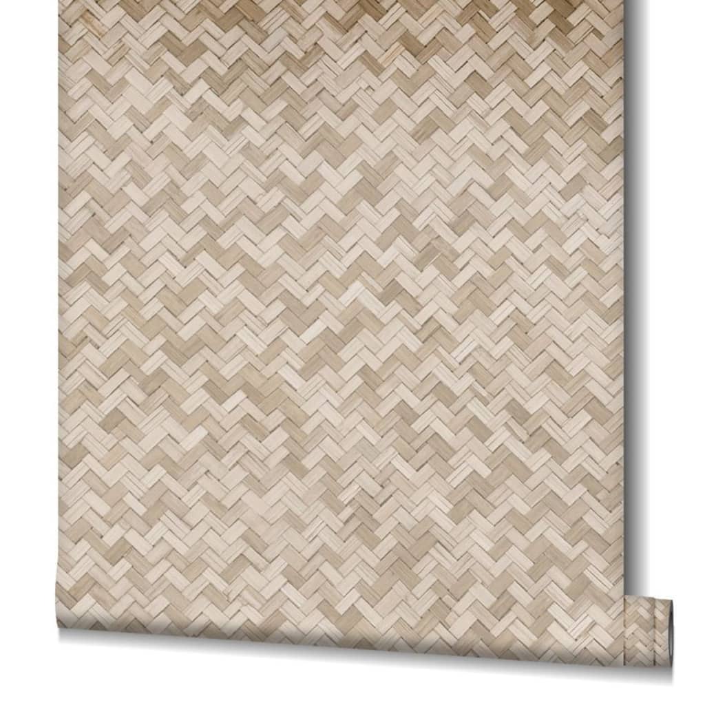 Noordwand onordwand wallpaper Botanica rattan Wickerwork Brown a Bige