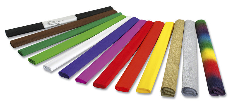 Folia fo-822106 papier crépon 50cmx2,5m rétractable 10 plis jaune