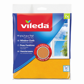 Vileda 1059842 - peau de chamois pour fenêtre + 30% mf 2pack | 2 pièces