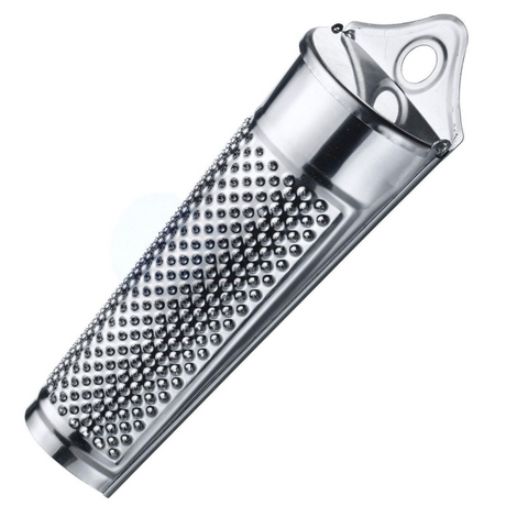 Râpe à muscade Westmark, avec compartiment de rangement pour muscade, longueur : 15 cm, acier inoxydable, argent, 11532270