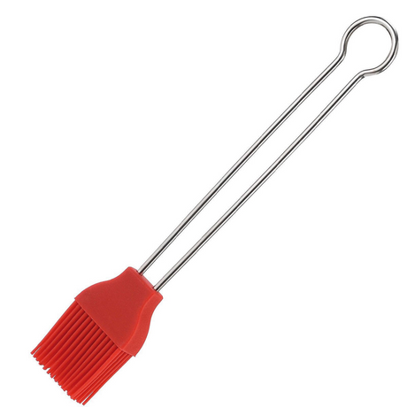 Westmark Brosse à vaisselle et pinceau à pâtisserie, longueur : 22 cm, acier inoxydable silicone, argent rouge, 15442270