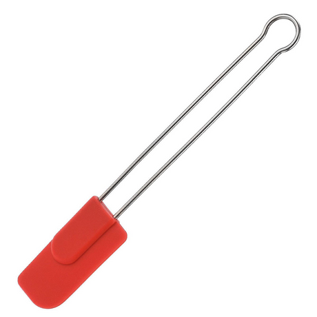 Grattoir de cuisson et de pâte Westmark avec tête en silicone, longueur : env. 22,7 cm, étroit, acier inoxydable silicone, silicone, argent rouge, 15472270