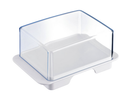 Beurrier exclusif Westmark en plastique blanc 14,3x9,4x6,4cm