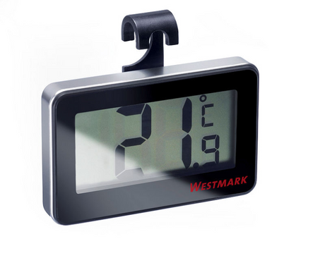 Thermomètre numérique pour réfrigérateur Westmark, pour mesurer la température dans la pièce ou le réfrigérateur, verre plastique, argent noir, 52152280