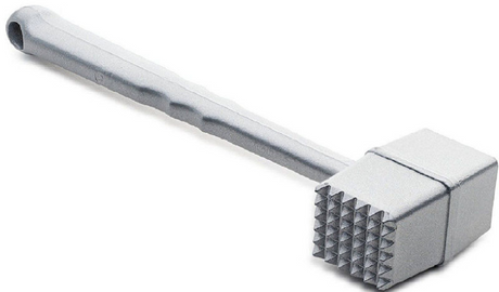 Maillet à viande Westmark, longueur : 21,5 cm, aluminium, revêtement spécial alimentaire, Robusto, argent, 62102260