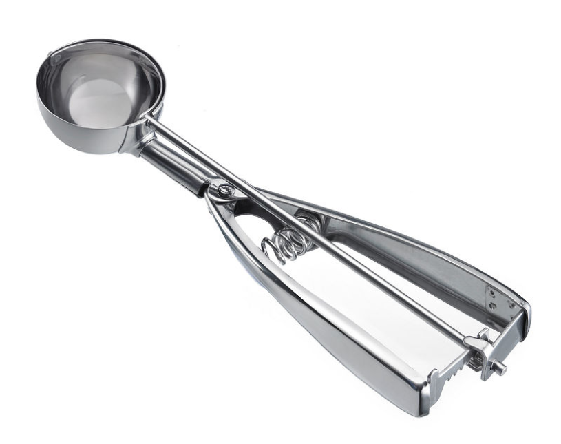 Westmark cuillère à glace cuillère à glace, avec manche en pince, longueur : 21,8 cm, acier inoxydable, professionnelle, argent, 62942270