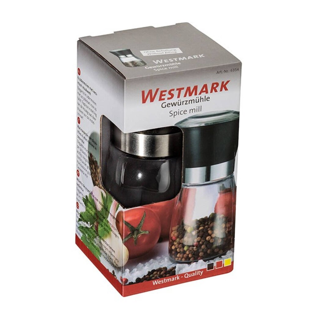 Westmark Glass Spice Mill noir transparent