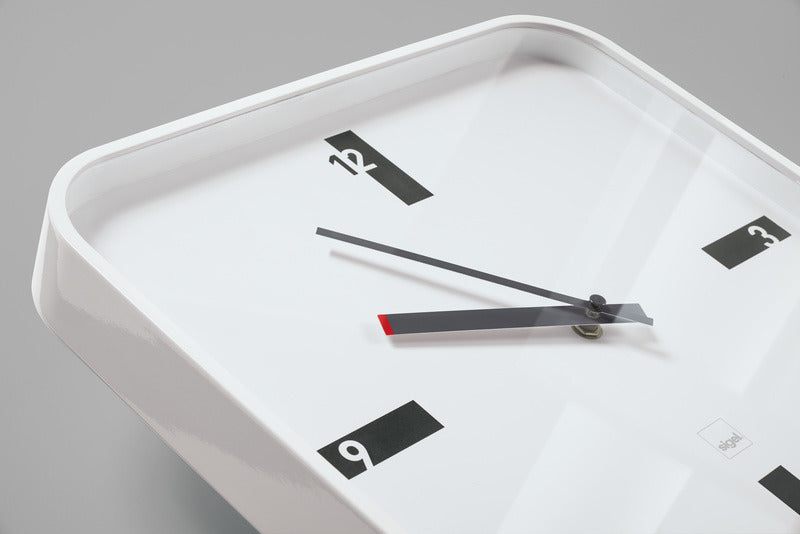 Sigel si-wu122 horloge murale artetempus mezo blanc avec mouvement à quartz