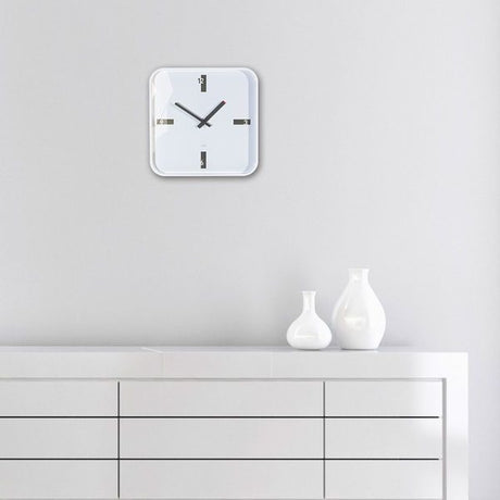 Sigel si-wu122 horloge murale artetempus mezo blanc avec mouvement à quartz