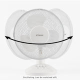 Bomann vl 1137 cb ventilateur de table 23 cm blanc