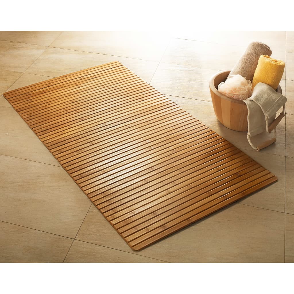 Small Wolke Bath Mat Bambus 50x80 cm brun