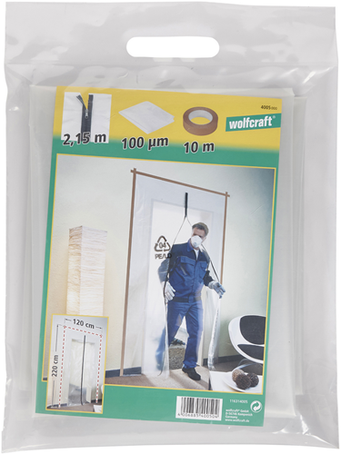Wolfcraft - porte en tissu avec fermeture éclair - ensemble complet - 4005000