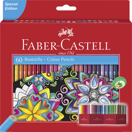 Faber Castell FC-111260 crayon de couleur Faber-Castell Castle trousse à crayons hexagonale en carton 60 pièces