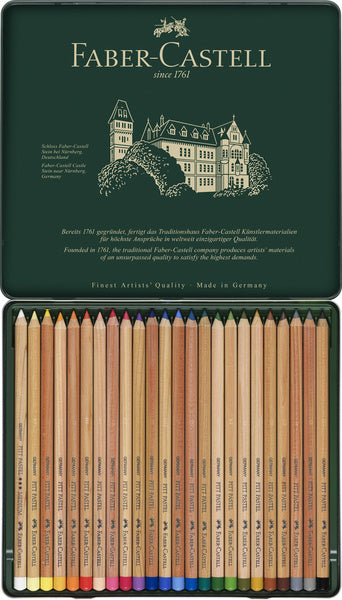 Faber Castell FC-112124 Crayon Pastel Faber-Castell Pitt Étui en métal de 24 pièces