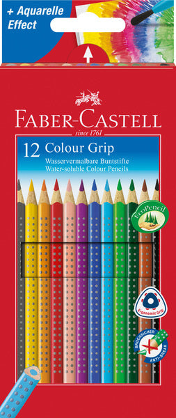 Faber Castell FC-112412 Crayon de couleur Faber-Castell Grip Étui en carton de 12 pièces