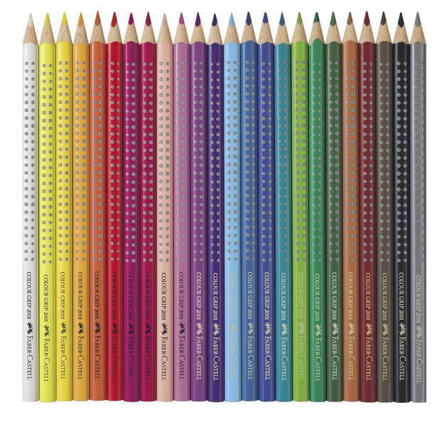 Faber Castell FC-112423 Crayon de couleur Faber-Castell Grip Étui en métal de 24 pièces