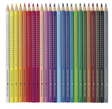 Faber Castell FC-112423 Crayon de couleur Faber-Castell Grip Étui en métal de 24 pièces
