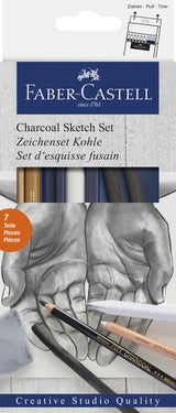 Faber Castell FC-114002 Ensemble de charbon de bois Faber-Castell 7 pièces