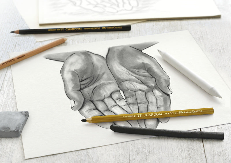 Faber Castell FC-114002 Ensemble de charbon de bois Faber-Castell 7 pièces