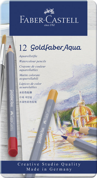 Faber castell fc-114612 crayon de couleur aquarelle faber-castell goldfaber trousse 12 pièces