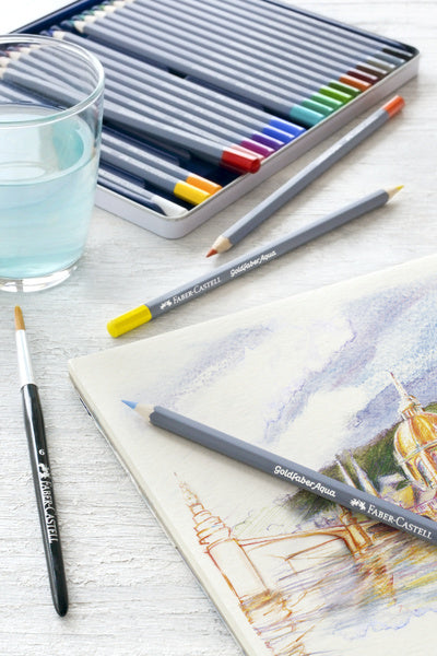 Faber castell fc-114612 crayon de couleur aquarelle faber-castell goldfaber trousse 12 pièces