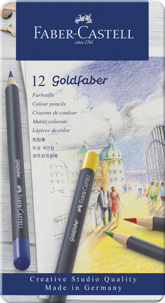Faber castell fc-114712 crayon de couleur faber-castell goldfaber trousse de 12 pièces