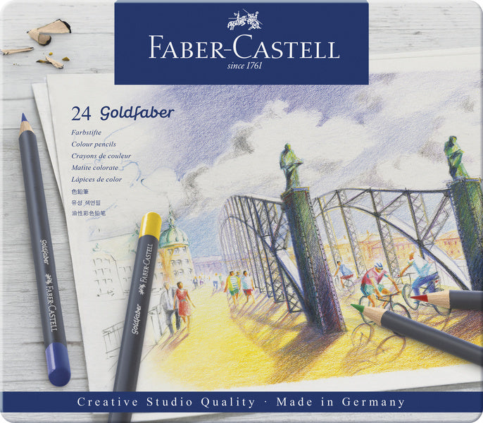 Faber castell fc-114724 crayon de couleur faber-castell goldfaber trousse de 24 pièces