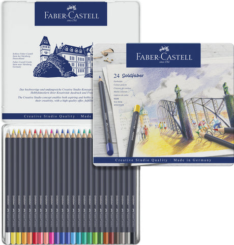 Faber castell fc-114724 crayon de couleur faber-castell goldfaber trousse de 24 pièces