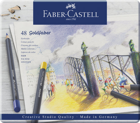 Faber castell fc-114748 crayon de couleur faber-castell or trousse à crayons faber de 48 pièces
