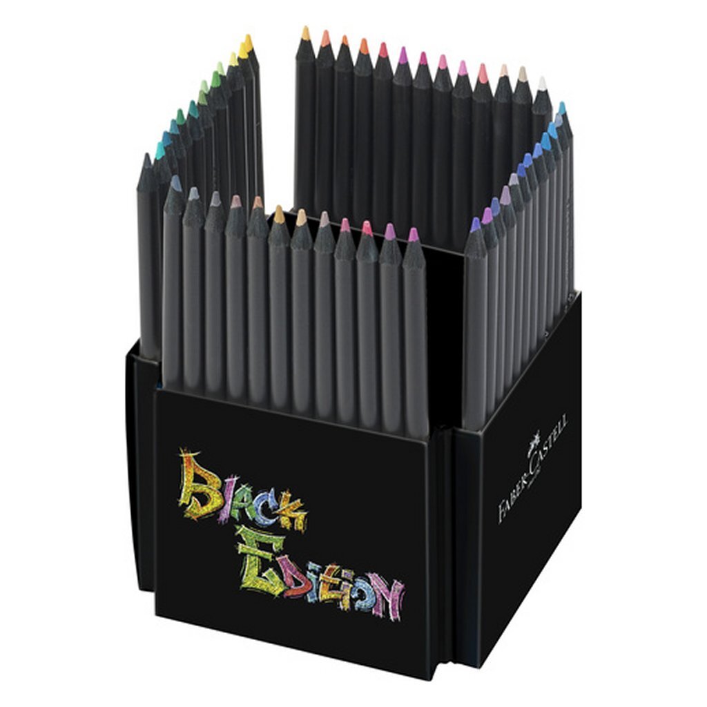 Faber Castell FC-116450 Crayons de couleur Black Edition 50 pièces