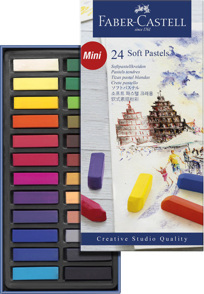 Faber Castell FC-128224 trousse à crayons demi-longueur craie pastel de 24 pièces