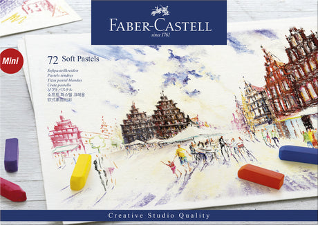 Faber castell fc-128272 trousse à crayons demi-longueur craie pastel de 72 pièces