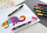 Faber castell fc-151109 feutres duo couleurs néon en étui 10 pièces