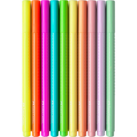 Faber castell fc-155312 grip feutres néon et pastel 10 pièces