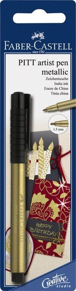 Faber Castell FC-167397 Stylo à dessin Pitt Artist Pen 250 Or