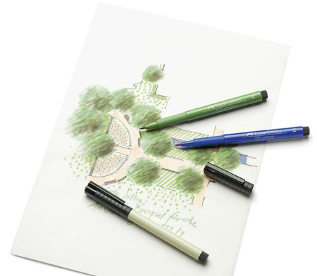 Faber Castell FC-167397 Stylo à dessin Pitt Artist Pen 250 Or